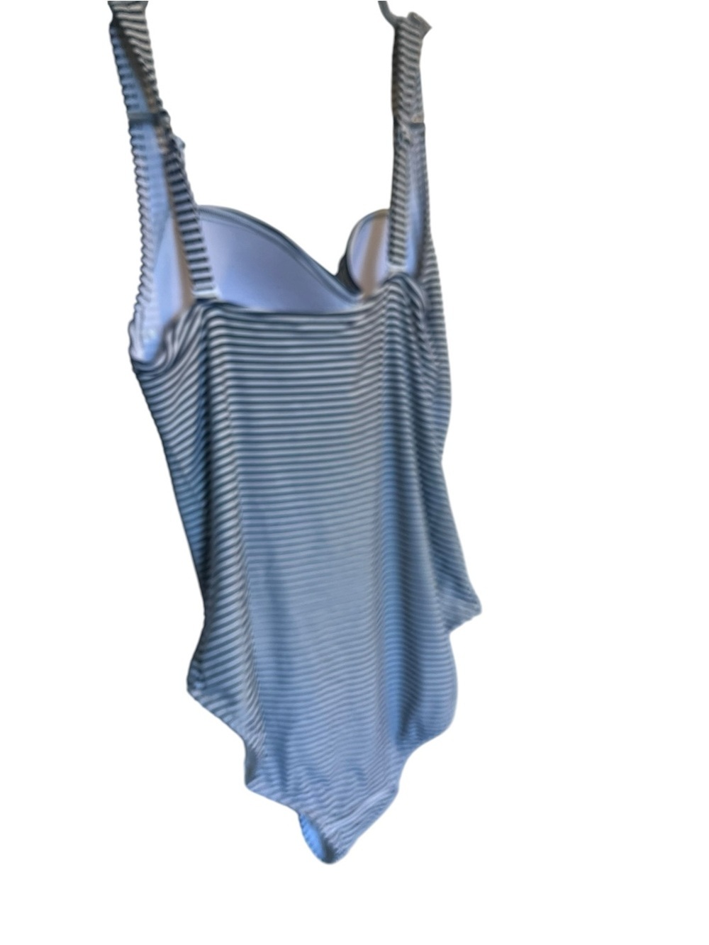 Striped One Piece Swimsuit Coastal Chic Preppy Quiet Luxury Patriotic Size 8 - Picture 3 of 6